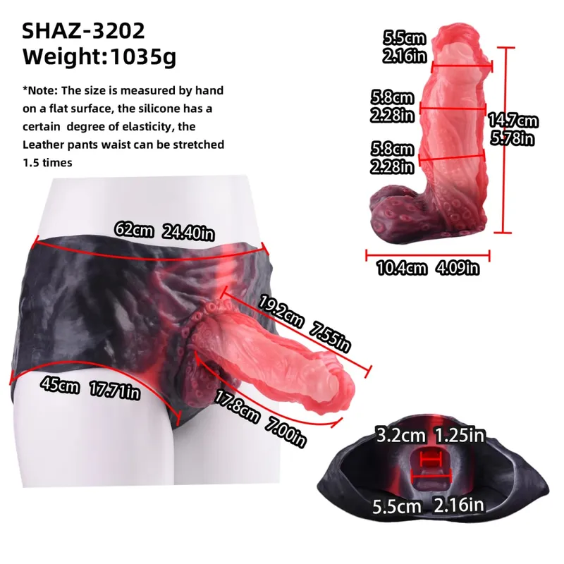 3D Horse Penis Shaped Wearable Cock Sleeve Gradient Color Skin-Friendly Liquid Silicone Adult Couple Intimate Sex Toys