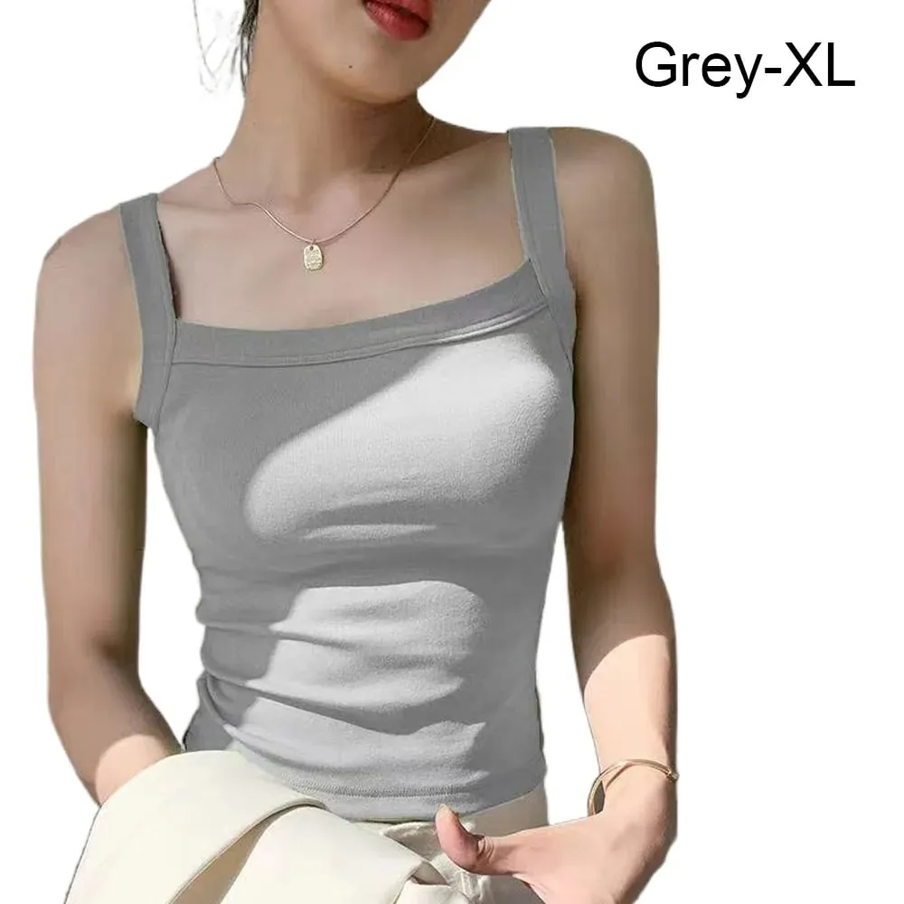 Casual Sleeveless Summer Tank Tops Underwear Camisoles Cami Top Shirt Slim Fitted Tops Sports Activities — image 17