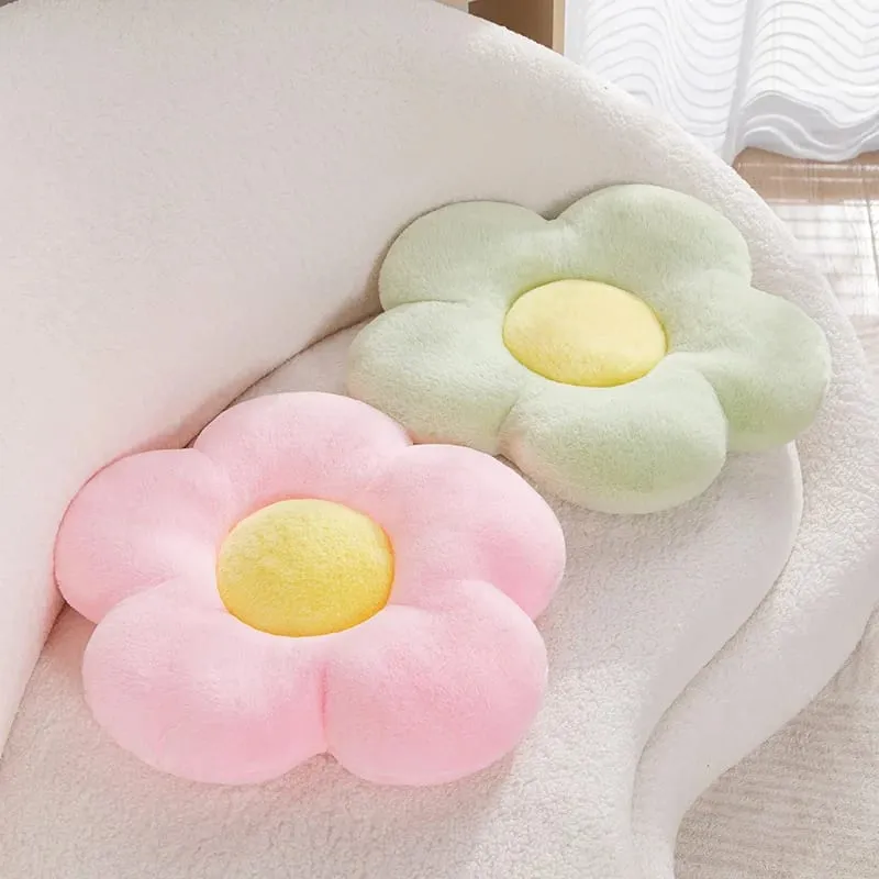 45CM Flower Cushion Soft Nap Pillow Home Colorful Sunflowers Chair Pillow For Office Classroom Home Bedroom Girls Birthday Gift
