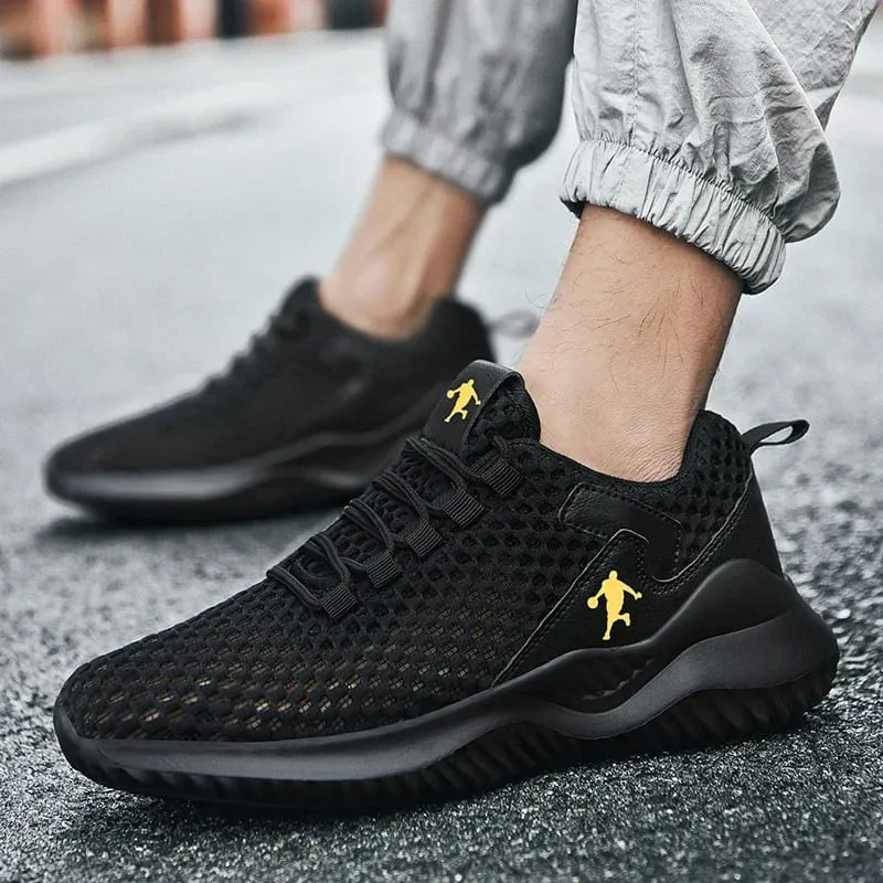 Men Sneakers Lightwhite Breathable Running Shoes for Men Mesh Summer Lace-Up Outdoor Walking Shoe Zapatillas De Deporte