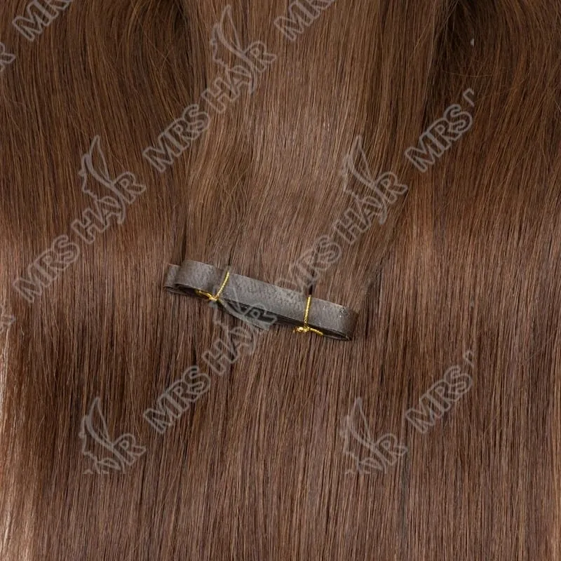 Invisible Long Flat PU Weft Bundles Human Hair Injected Seamless PU Skin Weft Hair Extension No Glue Tape On Hair Bundle 12"-22"