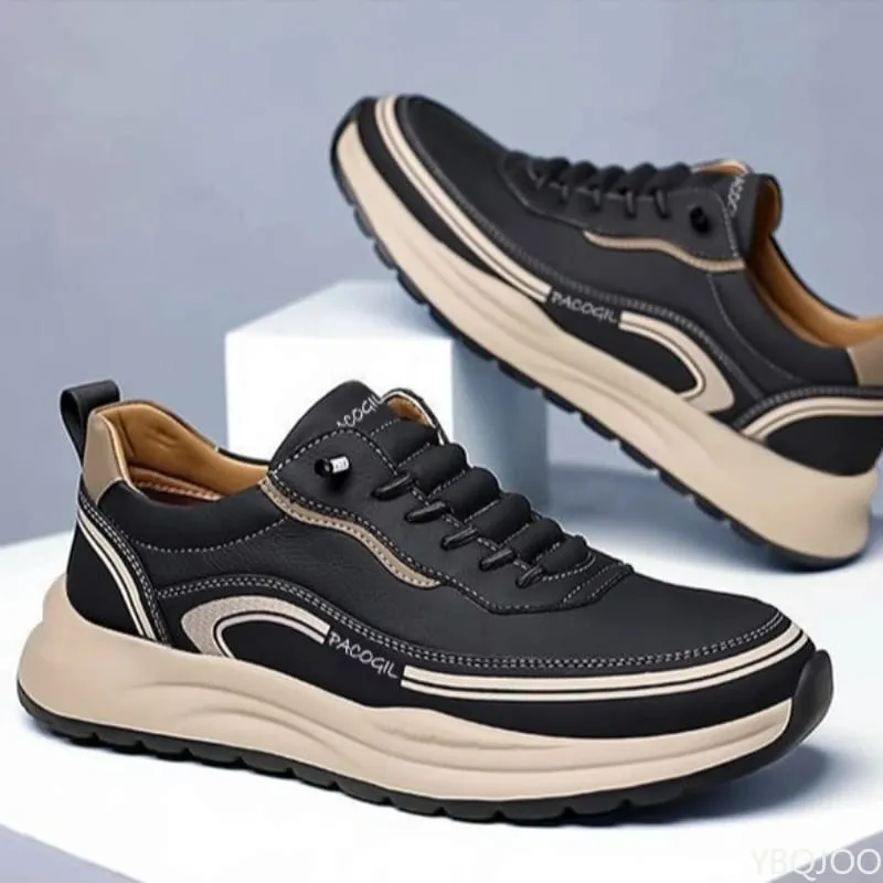 Large size summer new breathable wear-resistant men's shoes casual comfort sneakers men's fashion versatile thick soled shoes
