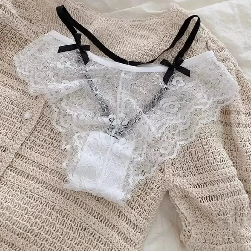 Retro French Lace Victorian Style Lingerie Big Bust Shaping Bra Strong Upper Support Anti Sag Soft Ladies Matching Underwear Set
