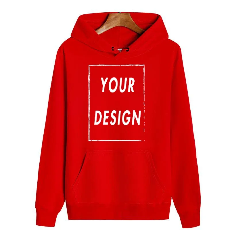 300g pure cotton hoodie custom design personalized logo long sleeved new men's and women's universal large casual sports sweat