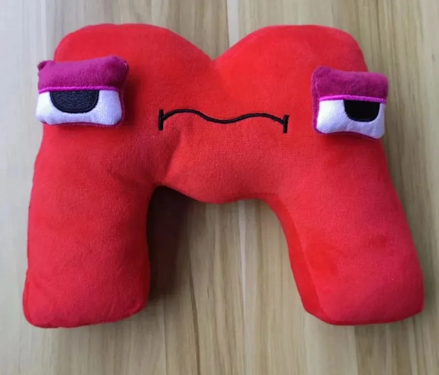 Cute A-Z Red Alphabet Plush Pillows Soft Letter Stuffed Dolls Kids Educational Learning Toy Gift
