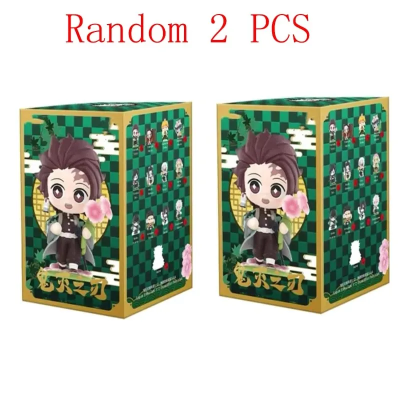 2026 Tanjiro Kamado Nezuko Demon-Slayer Anime Cartoon Figure Blind Box Creative Personalized Statue Ornament Surprise Gift Box