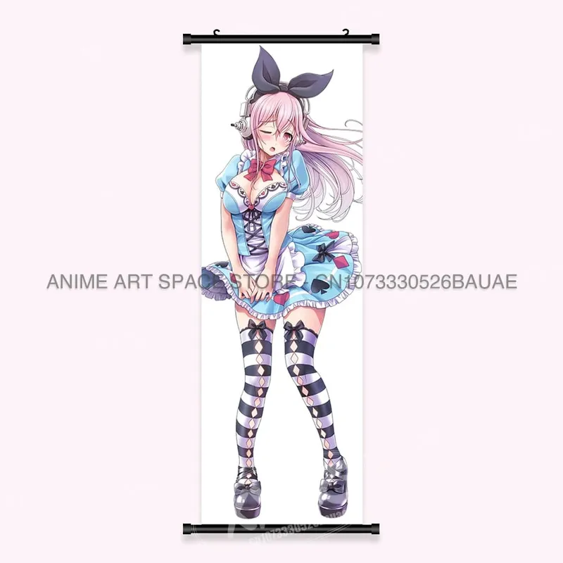 Video game Wall Artwork Canvas Scrolls Picture Anime Movie Role Poster Hanging Painting Print Home Decoration For SUPER SONICO