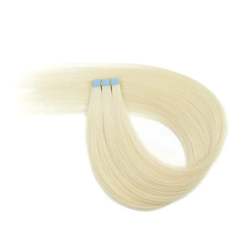 Machine Remy Real Human Hair Invisible Mini Tape in Extensions Skin Weft for Women Side Hair 10pcs Daily Use Wearing