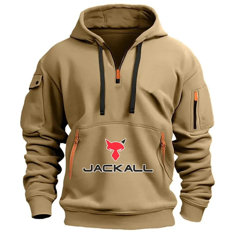 Jackall Lures Logo New Men's Keep Hoodies Streetwear Jacket Long Sleeve Sweatshirts Zipper Hooded Pullover