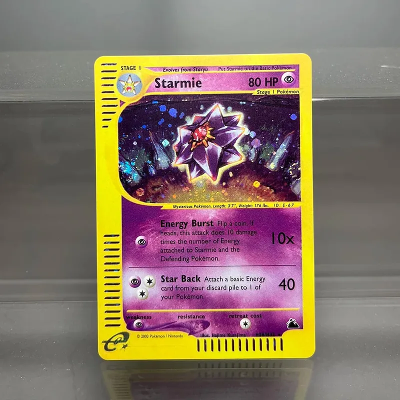 PKM-Karten Steelix Alakazam Scizor Einzelfolienkarten Raichu Slowking Game Collection-Karten PTCG-Ersatzkarten Aquapolis-Serie