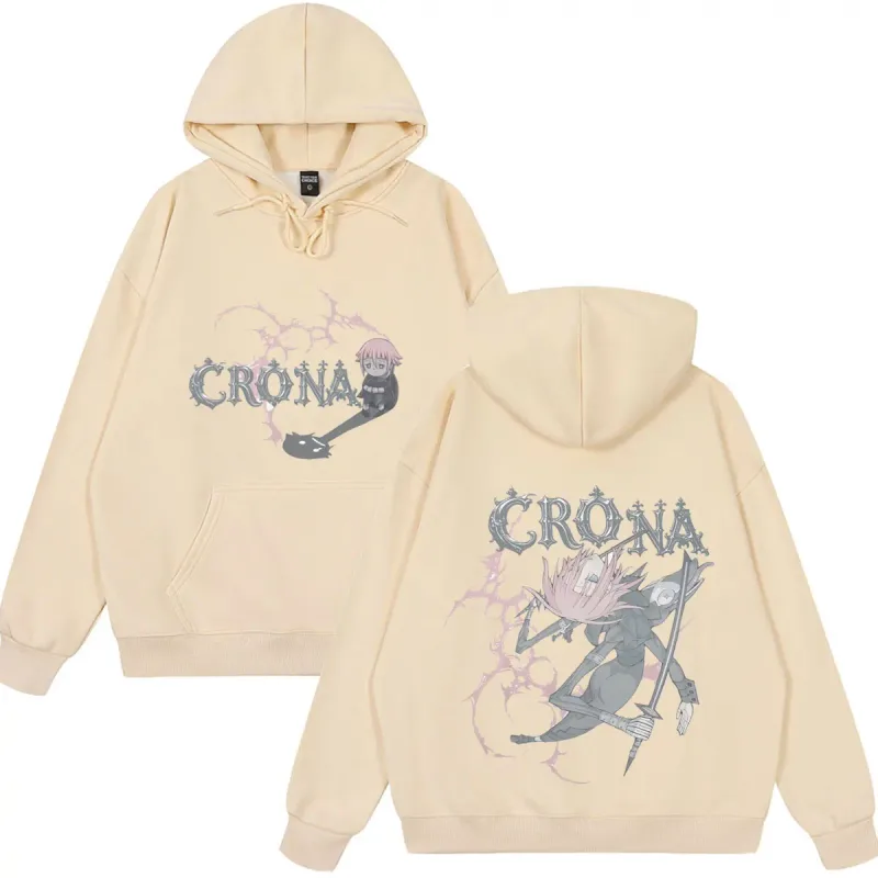 Japanese Anime Soul Eater Crona Funny Hoodies Men's Women Clothing Fashion Oversized Streetwear Casual Long Sleeve Fleece Wears