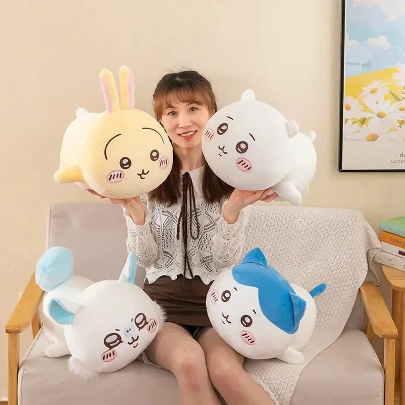 30/40CM Chiikawa Series Long Doll Cartoon Hachiware Soft Pillow Big Size Plush Doll Ornament Children's Girl Toy Birthday Gift