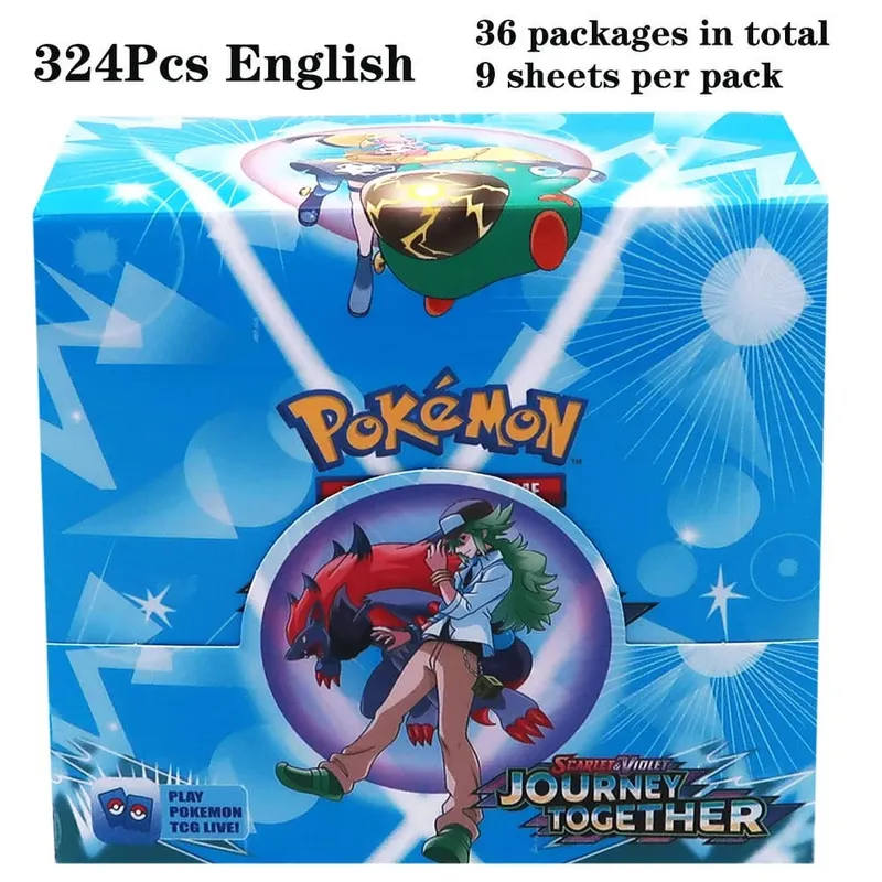 324 pièces Pokemon TCG: épée et bouclier tempête obligations Booster boîte jeu de cartes à collectionner carte Pokemon enfants jouets jeu de société
