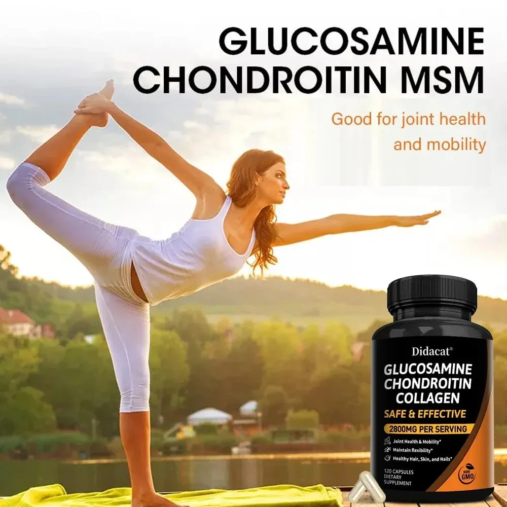Chondroitin Glucosamine Collagen Capsules for Knee Joint Health Bone Quickly Nutrition Supplement