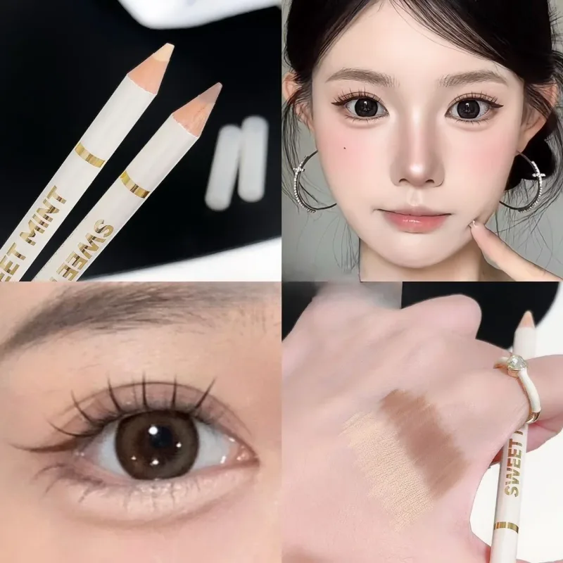 Double-Ended Lying Silkworm Pen Under Eye Liner Brighten Shadow Makeup Pencil Nude Pink Beige Lower Eyelid Highlighter Contour