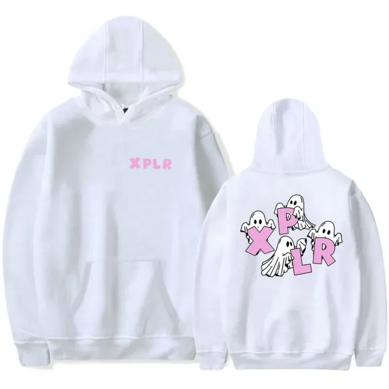 Xplr - Moletons de manga comprida com capuz masculinos e femininos unissex streetwear estilo hip-hop estampa fantasma Sam's e Colby Merch