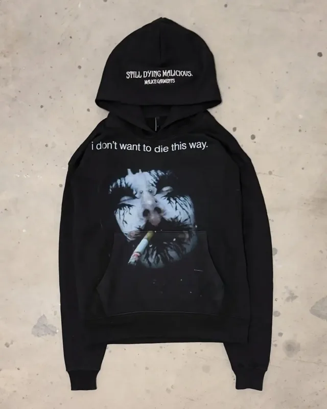 Y2K Gray Sports Hoodie Dont Smoke Print Sweatshirt Men Women Vintage Classic Hip Hop Streetwear Tracksuit Men Clothing Loose Top