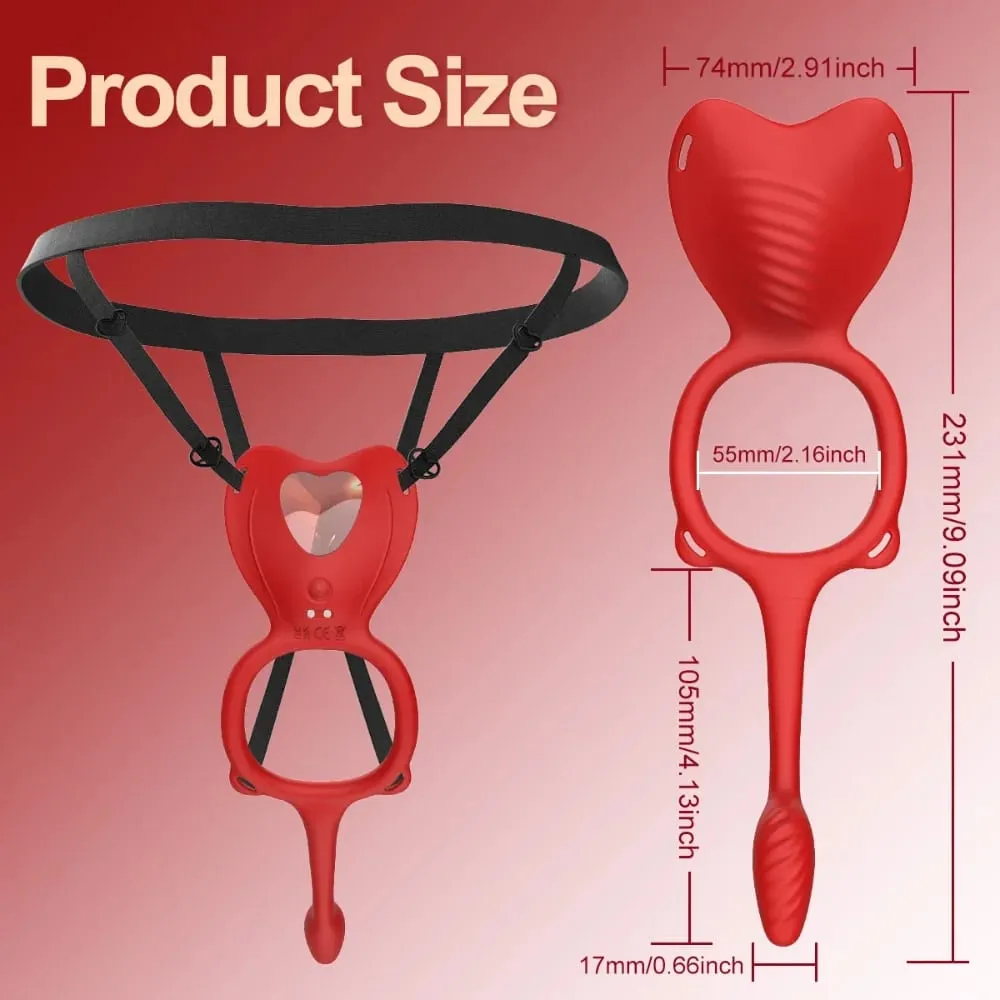 4-in-1 Wearable Vibrator 10-Frequency Vibration Penis Ring Clitoris Stimulator G-Spot Anal Massager Adult Sex Toys Masturbator