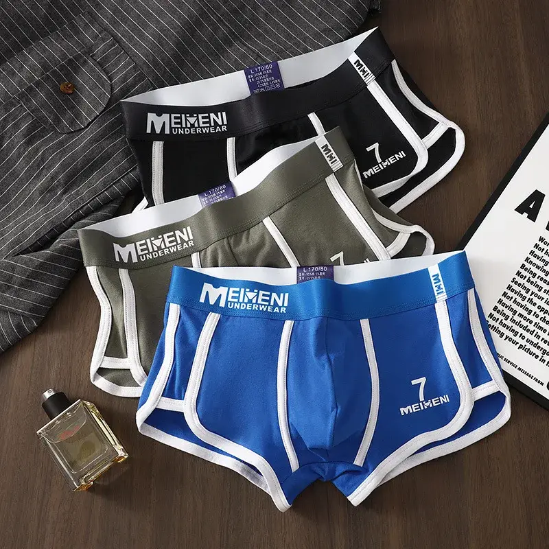 ผู้ชายกางเกงว่ายน้ำ Fashoin ยืด Arrow กางเกงขาสั้น U กระเป๋านูน Breathbale Underpants Calzoncillo Hombre ชุดชั้นใน 3D Crotch Boxer
