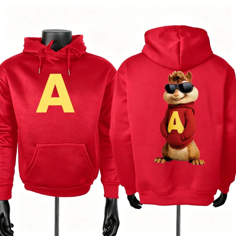 Alvin and The Chipmunks 2026 Fashion Unisex Casual Sportswear Men's Hoody Alvin Chipmunk Halloween Costume Women's Pullover Tops