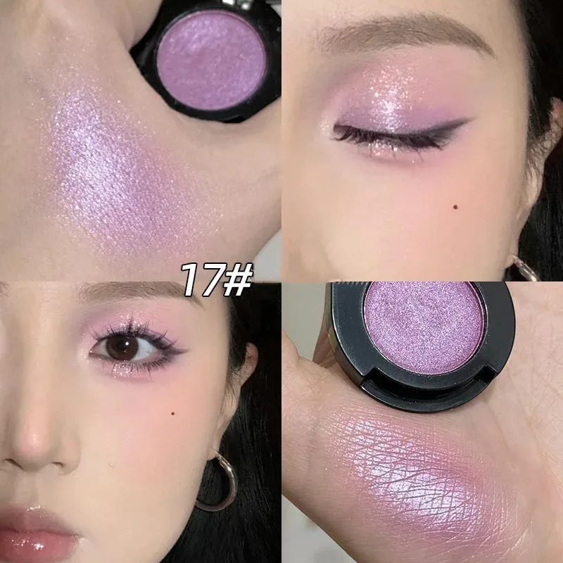 Monochrome Matte Brown Eyeshadow Makeup Waterproof Lasting Shiny Green Eye Makeup Natural Brighten Eyeshadow Highlighter Palette