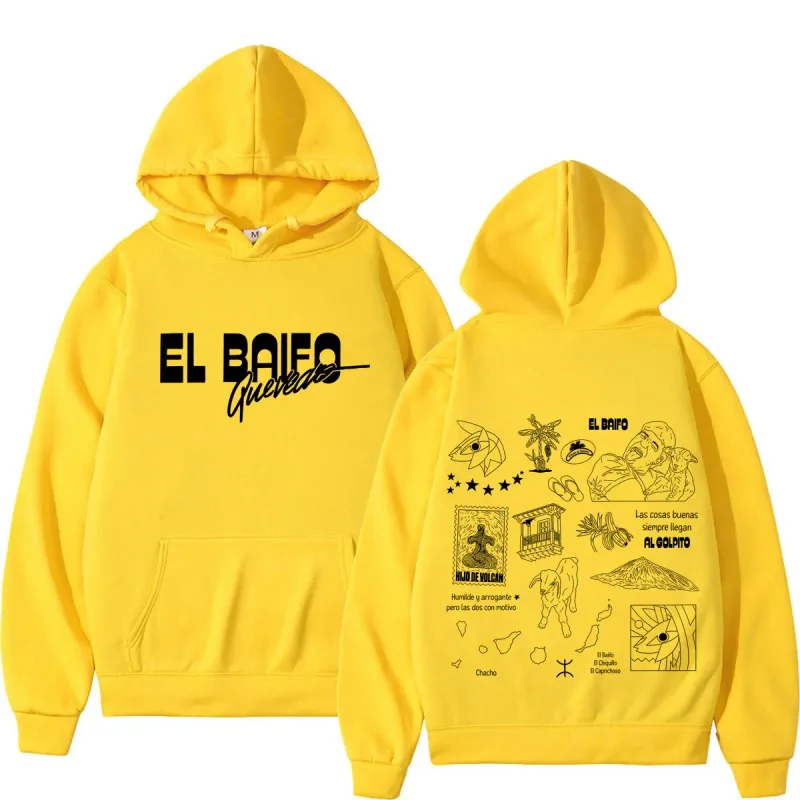EL BAIFO Album 2026 Tour Graphics Hoodies Men Women Hip-hop Pullover Autumn Winter Loose Casual High Quality Sweatshirts