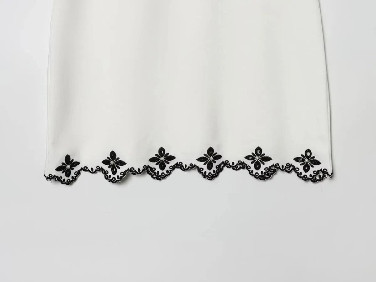 European and American style 2025 winter new women's clothing artificial pearl embroidery sleeveless short dress