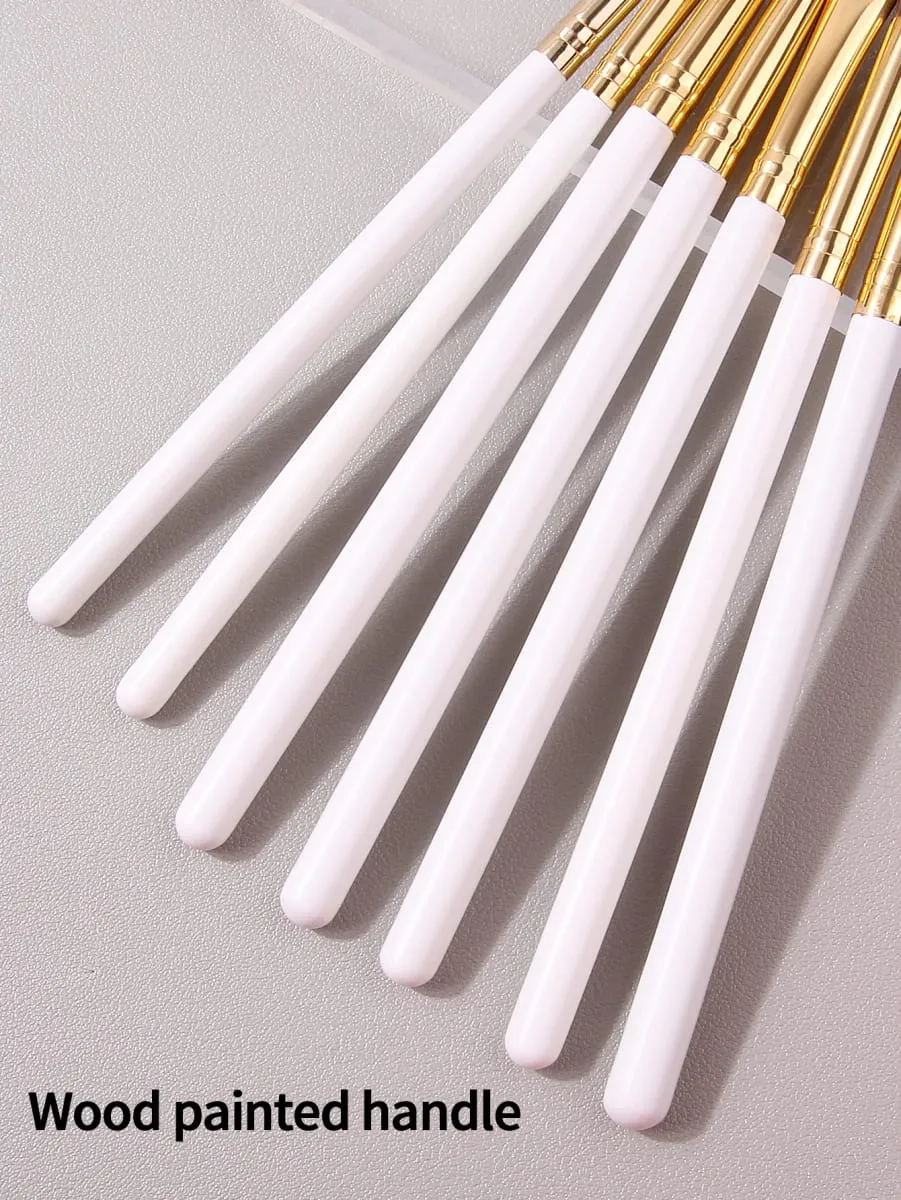 7Pcs Eye Shadow Makeup Brushes Set Natural Animal Horse Pony Soft Hair Cosmetics Blending Smudge Shader Brush Beauty Kit