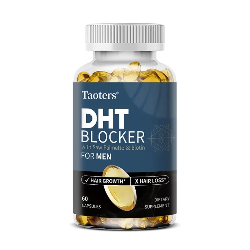 DHT Blockers for Men - with Saw Palmetto & Biotin Promote Natural Hair Growth Increase Vitality and Maximize Absorption