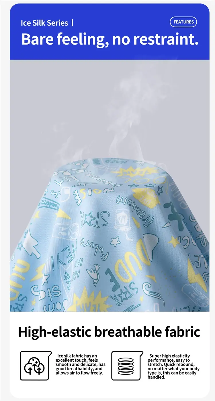 MiiOW 4Pcs Ice Silk Men Boxers 10A Antibacterial Crotch Man Panties Underpants Breathable Cartoon Print Men's Underwear Trunks