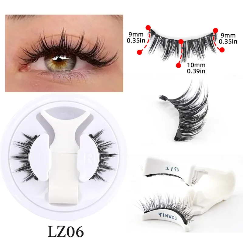 Magnetic Eyelashes No Glue Needed Reusable Natural Look 3D Faux Mink Lashes Easy Apply Magnetic Lashes Set for Eye Makeup Tool