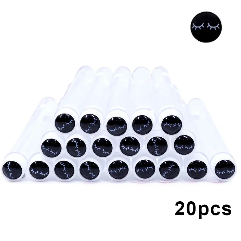 20pcs Reusable Eyebrow Brush Tube Disposable Eyelash Brush Eyebrow Brush With Eelash Resin Drill Replaceable Makeup Brushes