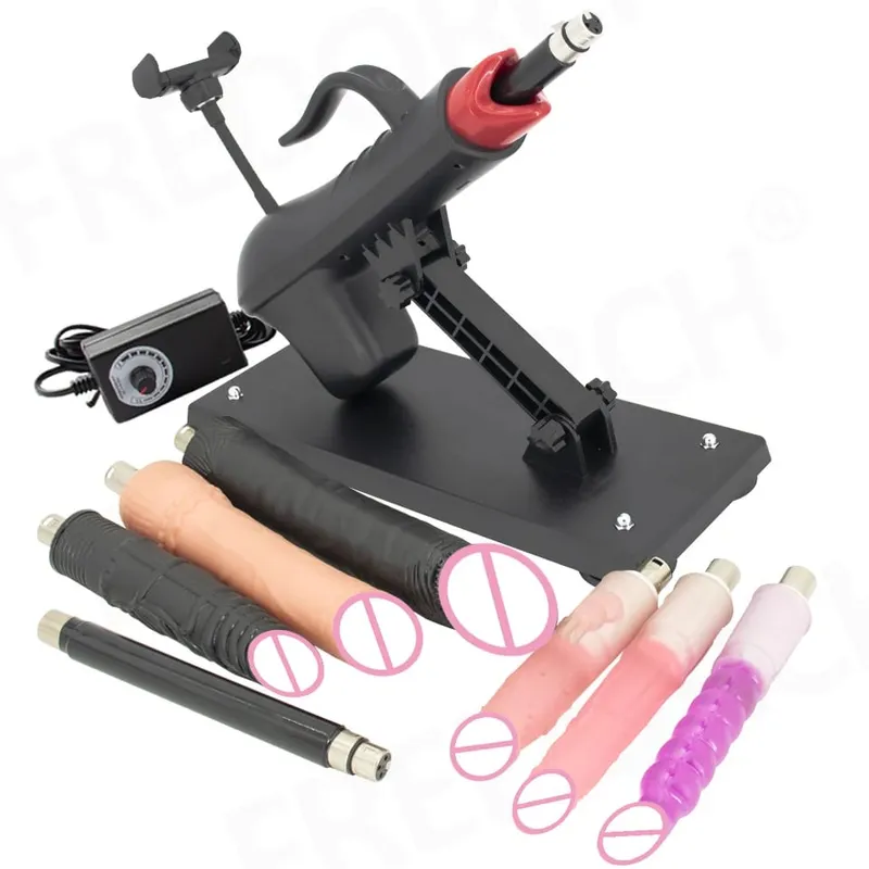 Fredorch Automatic Retractable Sex Pumping Gun Machine with Dildo For Male and Female Masturbation Sex Toy 450 Stroke per minute