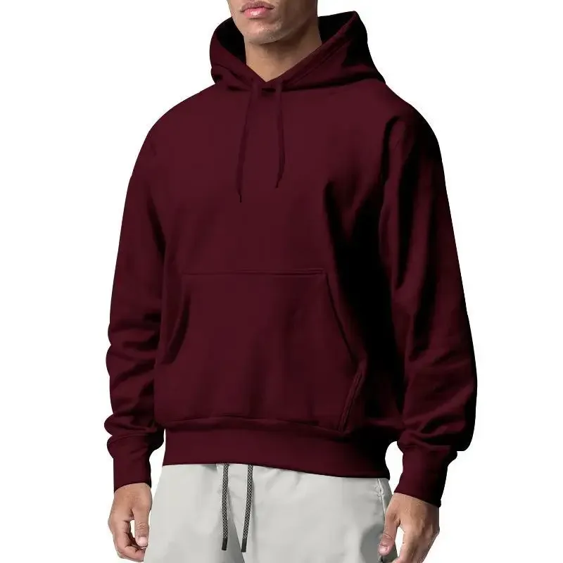 2026 New Men's Fashion Harajuku Hooded Sweatshirts Casual All-match Pullovers Male Streetwear Autumn Winter Fleece Warm Hoodies