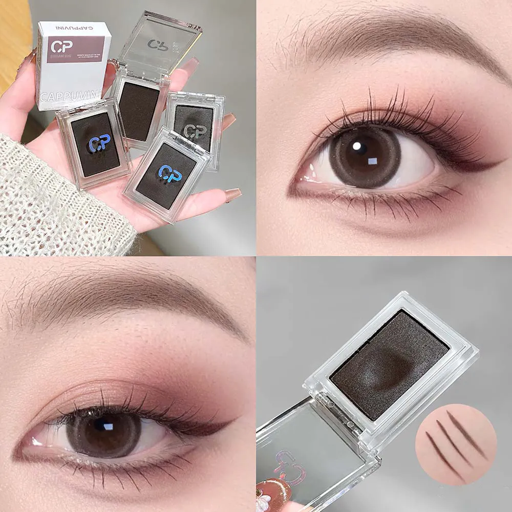 Dark Red Brown Monochrome Eyeshadow Cream Mashed Potato Natural Smudge-Resistant Non-Drying Matte Eye Shadow Waterproof Eyeliner — image 3