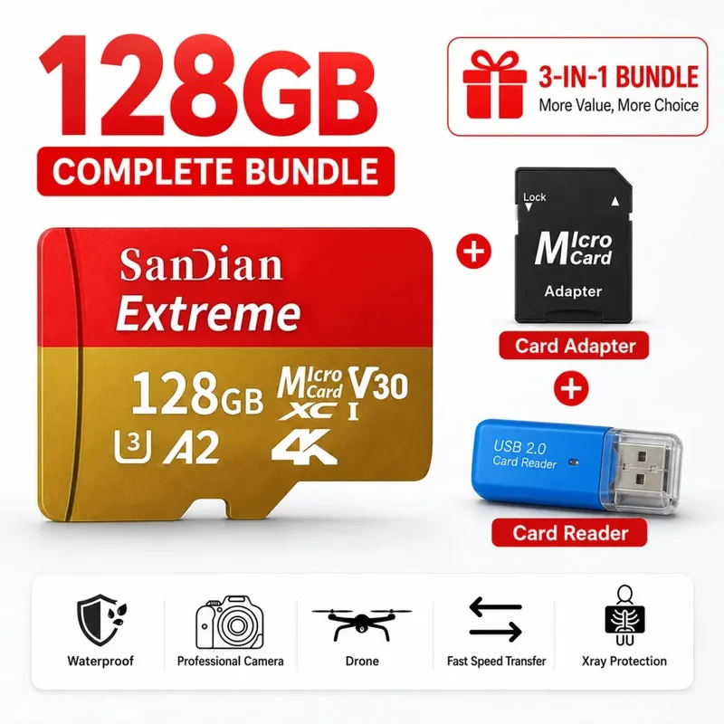 High-Speed 128GB Micro TF Card Class10 256GB Flash Card 512GB Memory Card for Smartphone Tablet