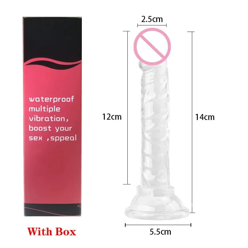 Realistic Dildo Strong Suction Cup Soft Crystal Jelly Dildo Penis Sex Toys for Woman Fake Dick Big Penis Anal Butt Plug Sex Shop