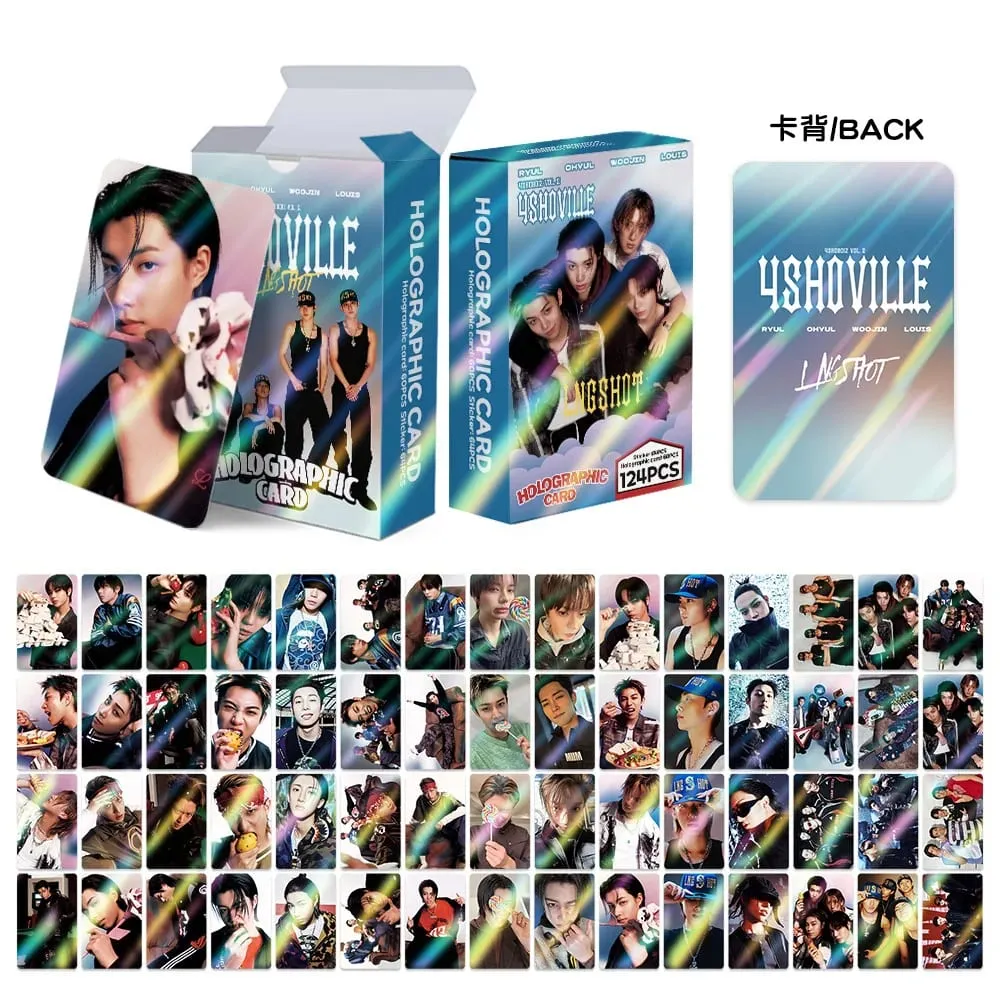 124PCSLNGSHOT MINI Album 4SHOBOIZ Vol.2 4SHOVILLE Card Photocards Kpop Merch Lomo Cards Set Fans Collection Cards Gift — image 6