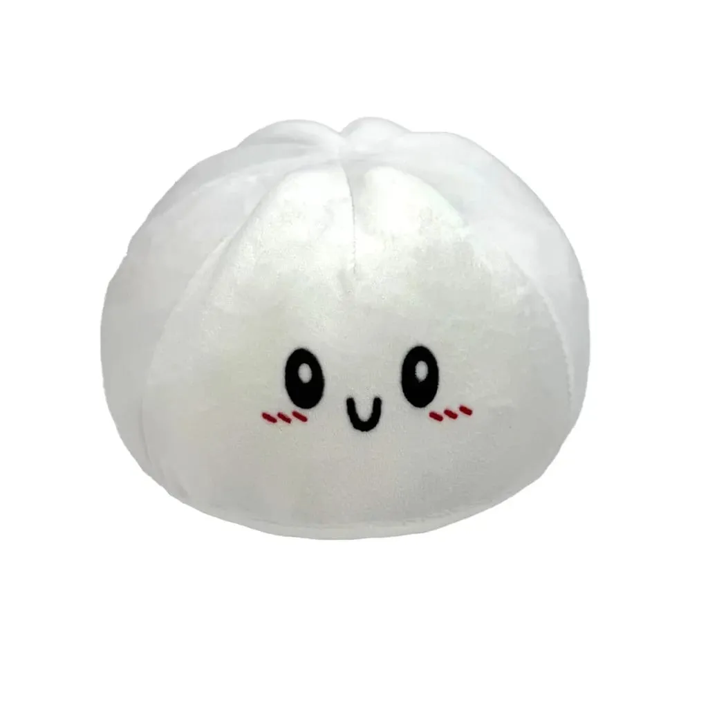 Kawaii Steamed Bun Plush Pillow 20×17cm Cute Smiling Baozi Stuffed Toy Soft Food Shape Cushion Home Decor Birthday Gift for Kids