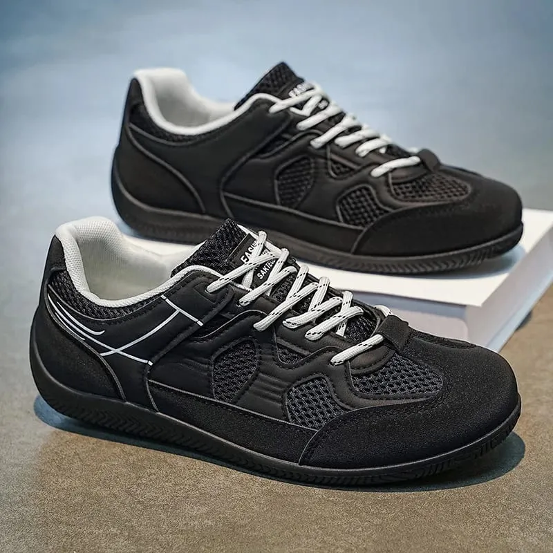 New Sneakers for Men's Outdoor Fabric Footwear Fashion New Man Breathable Anti Slip Mesh Walking Flat Sole Tennis Athletic Shoes
