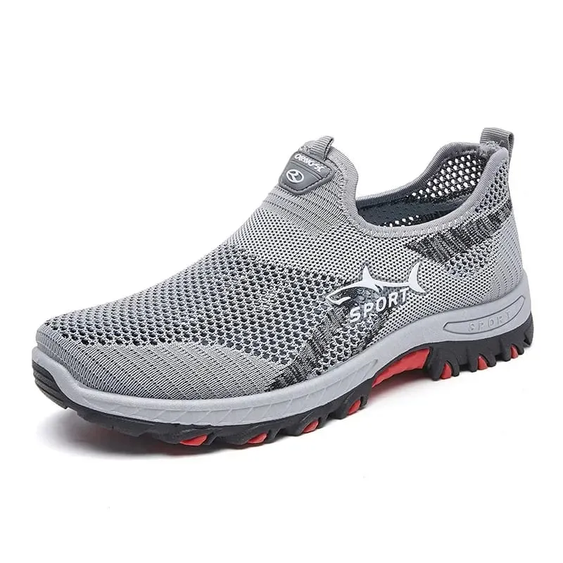 2026 Breathable Hiking Shoes Men Air Mesh Casual Sneakers For Outdoor Lightweight Casual Shoes Men New Fashion Walking Shoes