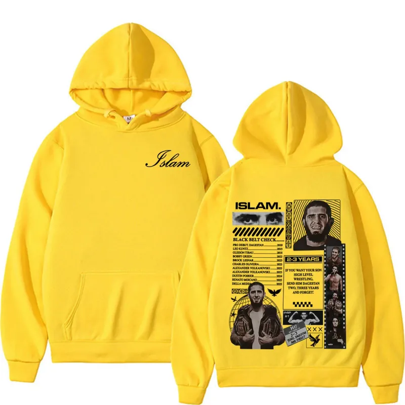 Islam Makhachev Send Him 2-3 Years Dagestan and Forget Merch Hoodies Men Women Gothic Vintage Long Sleeve Sweatshirts Streetwear