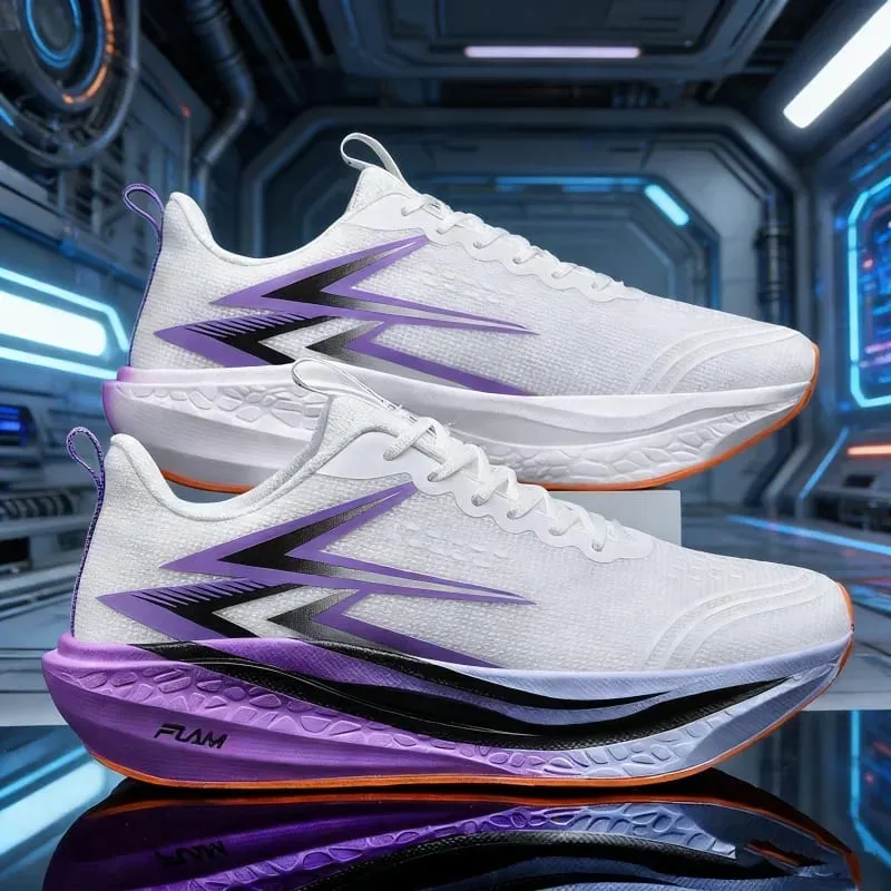 Men Women Carbon Plate Marathon Running Shoes Breathable Lightweight Non-Slip Racing Training Sports Athletic Sneakers