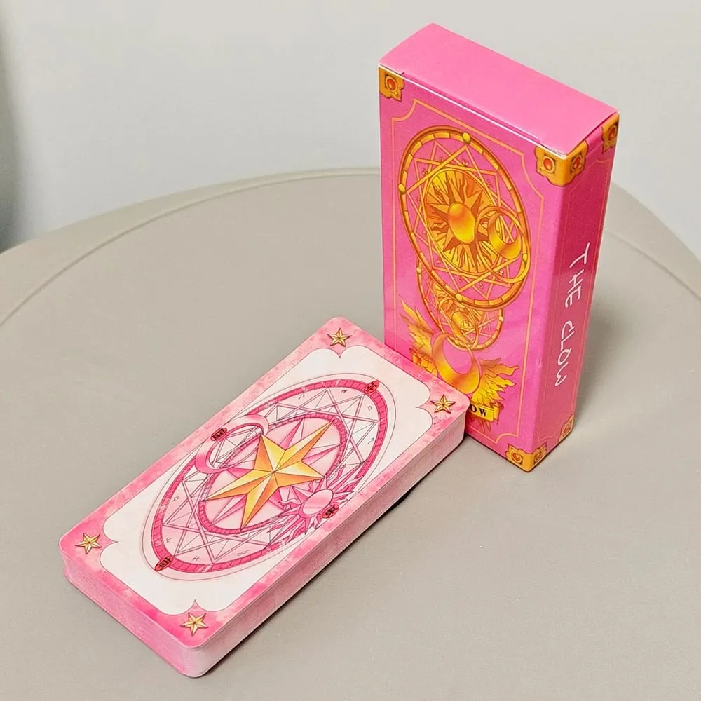 11x5.5cm Cardcaptor Sakura Tarot Deck - Complete 56 Card Set | Pink Sakura Edition for Fans & Cosplay