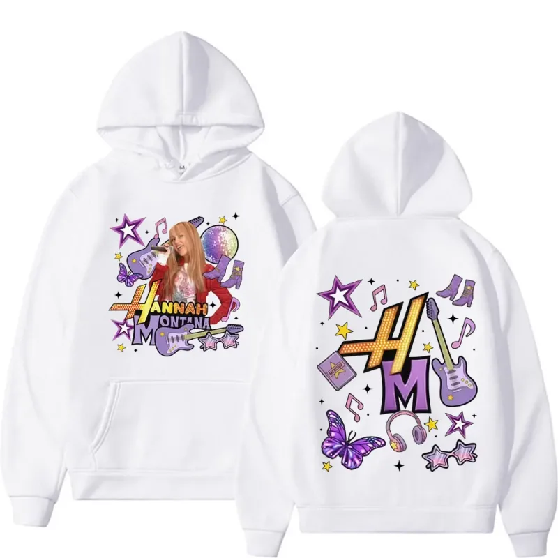 Hannah Montana 20Th Anniversary Printed Hoodies Men Women Fashion Aesthetic Sweatshirts Long Sleeve Pullovers Streetwear