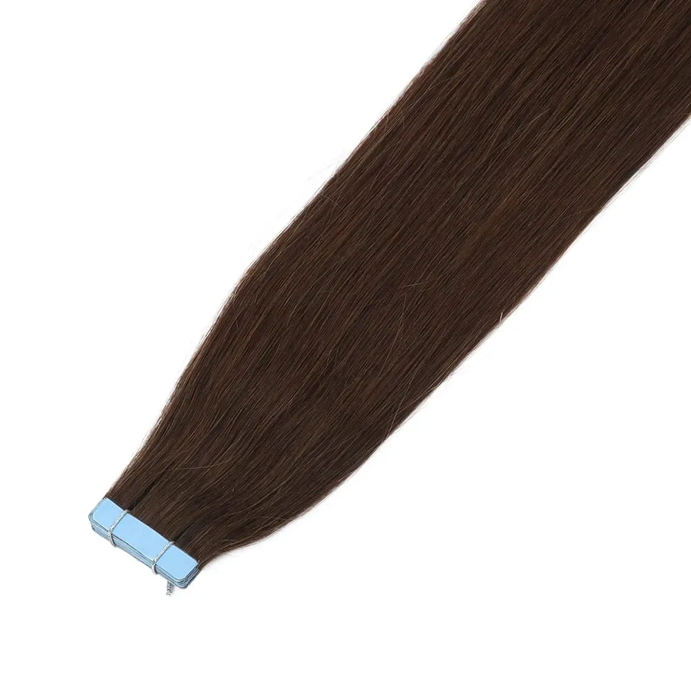 Tape in Hair Extensions Human Hair Invisible PU Tape in Extensions Straight Glue in Extensions Remy Human Hair Extensions 30G