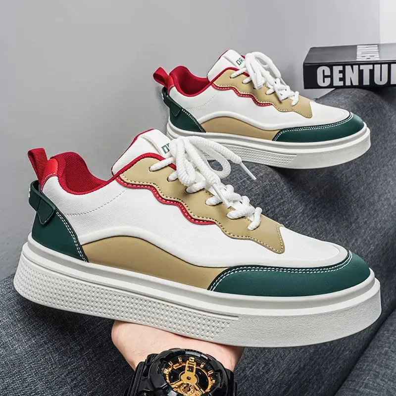 Men's shoes 2026 trend versatile sports and leisure board shoes fashionable outdoor white shoes comfortable and breathable
