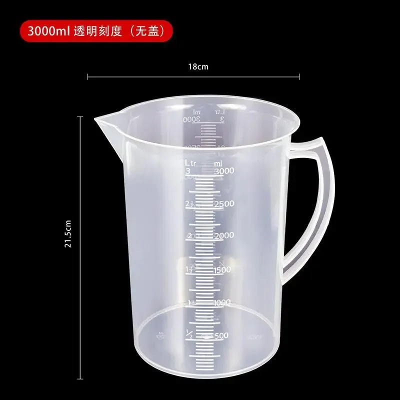 Misurino in plastica addensata da 100-5000 ml con bilancia Misurino per uso alimentare Misurino sperimentale Bicchiere in plastica