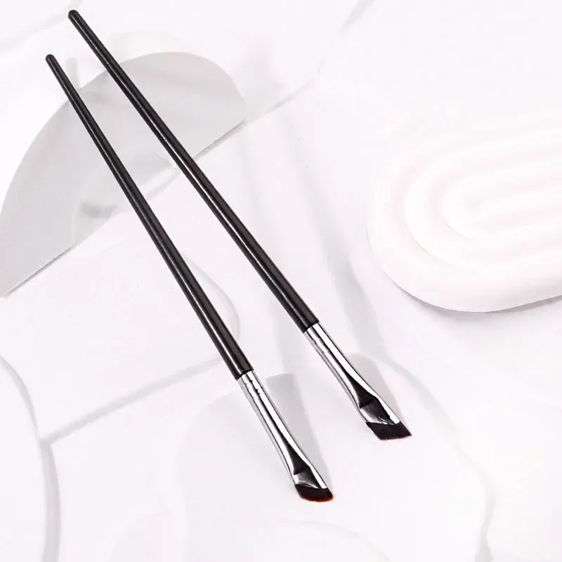 Karsyngirl 2/3Pcs Blade Eyeliner Brush Eyebrow Brush Portable Flat Fine Eye Liner Brow Contour Makeup Brushes Makeup Tool