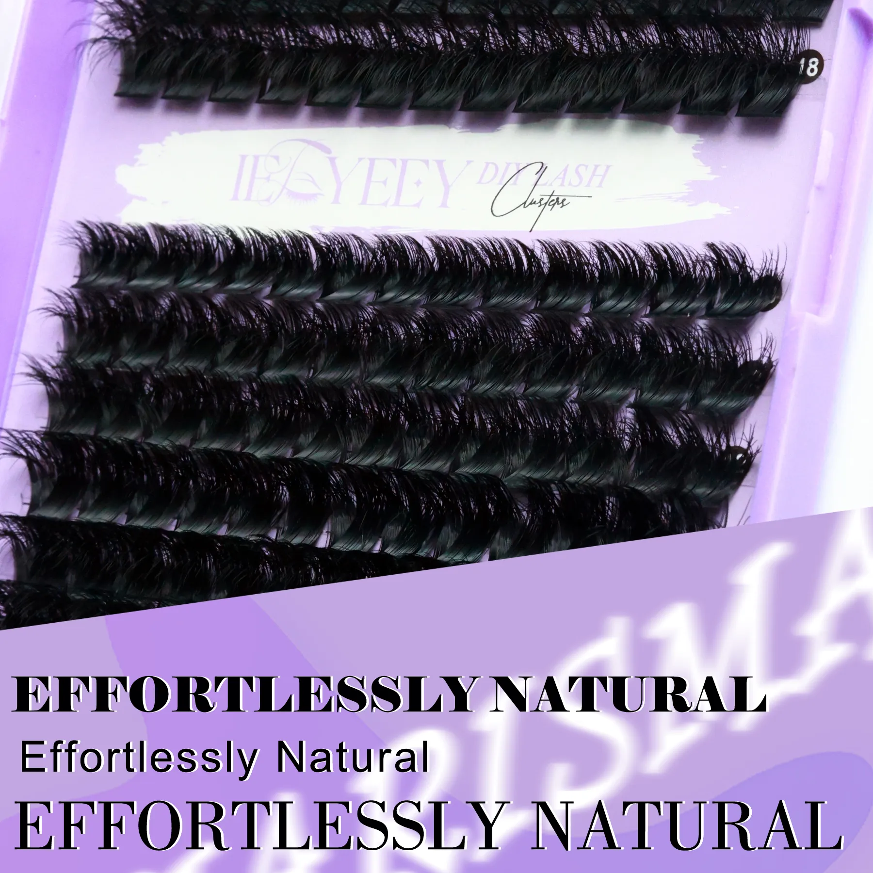 5D Volume Fluffy Lashes Clusters 50D-150D Natural Thick Mink Cluster Lashes 10-18mm Mixed Length DIY Eyelash Extensions